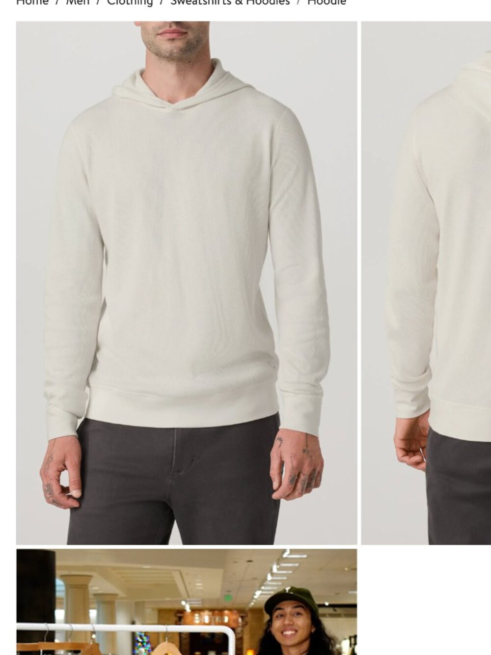 Waffle Hoodie in Marshmallow